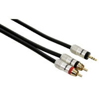 Hama Connection Cable 3.5 mm Jack Plug Stereo - 2 RCA (phono) Plug, 1.5m (00079051)